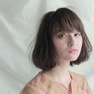 ミディアム カラー 三好 麻美のヘアスタイル