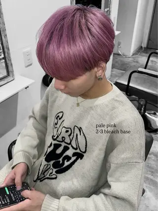 ショート カラー メンズ ura/デザイン/ ハイトーン/個性派のヘアスタイル