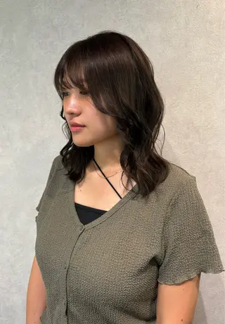 ミディアム 透明感モテスタイル 💞SHIORI💞のヘアスタイル