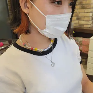 ミディアム カラー 羽エクステ🩷 🤍まき🤍のヘアスタイル