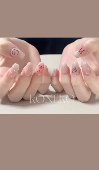 ネイル コネコネイルサロン モデル用のネイルデザイン