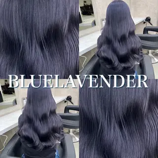 セミロング 寒色＆ブリーチ特化 寒色MiOのヘアスタイル