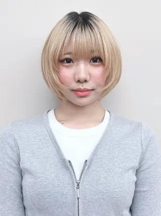 ショート 小顔ボブ/お悩み解決 /ボブパーマ/とういのヘアスタイル