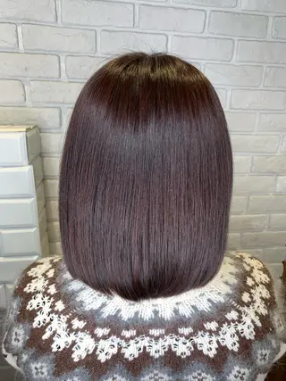 ミディアム カラー 髪質改善/縮毛矯正 艶カラー/珠聡のヘアスタイル