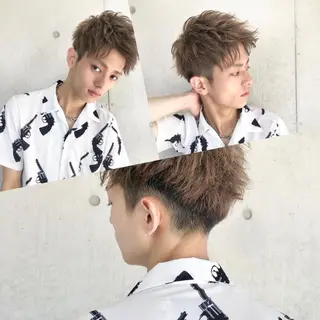 ショート カラー パーマ メンズ 【メンズサロン】 BLUCK 横浜のヘアスタイル