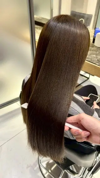 カラー 縮毛矯正💕艶カラー 金川萌萌のヘアスタイル