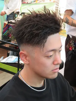 パーマ メンズ Le'a所属・渋谷/フェード/ 國分 翔のヘアスタイル