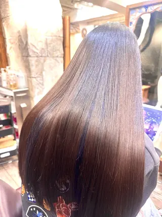 ロング カラー CREDGARDEN 吉祥寺所属・ツヤ髪 透明感カラー ゆいなのヘアスタイル