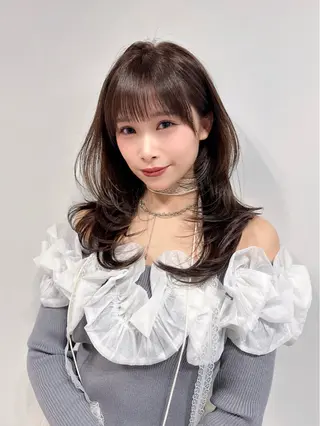 ロング カラー 韓国ヘア/レイヤー/ 顔まわり/りょーとのヘアスタイル