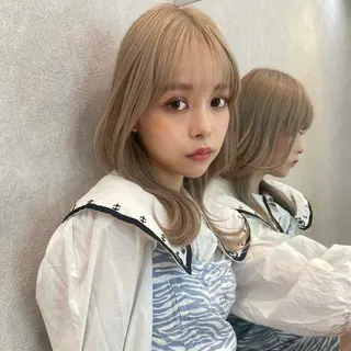 ミディアム カラー 🤍ハイトーン 🤍VIVIE🤍のヘアスタイル