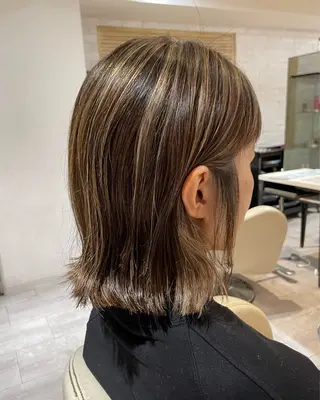 ミディアム カラー ショート/ボブ/ パーマ/井上のヘアスタイル
