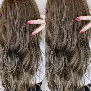 ロング ブリーチなしダブル/ レイヤーカット 小棹のヘアスタイル