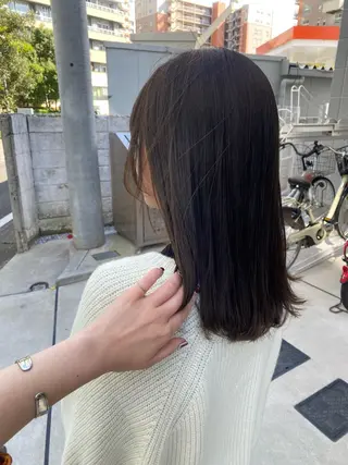 セミロング カラー 髪質改善/艶カラー /梅田/菅野🌟のヘアスタイル