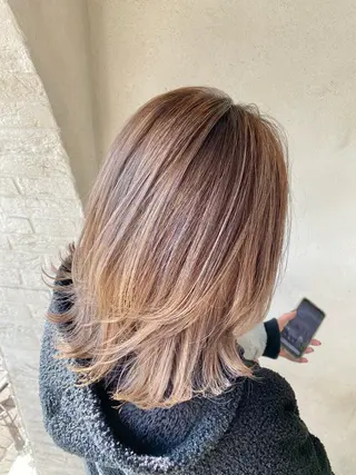 カラー 🫧ボブ/ツヤ髪/美 髪矯正/菜結のヘアスタイル