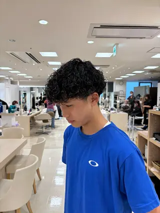 パーマ メンズ 湘南/メンズパーマ/ ハイライト/ユチカのヘアスタイル