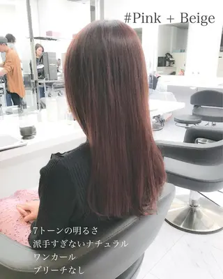 ロング カラー ヘアアレンジ TONE所属・透明感カラー/ 韓国ヘア/縮毛矯正のヘアスタイル