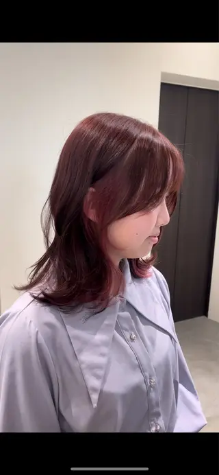 ミディアム カラー パーマ ヘアアレンジ i.+omotesando所属・🪞レイヤー/暖色カ ラー🧸mai🎀のヘアスタイル