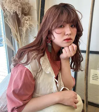 ロング カラー 森田遥奈/透明感カラ ー/似合わせカットのヘアスタイル