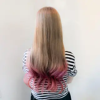 ロング カラー ヘアアレンジ TONE所属・透明感カラー/ 韓国ヘア/縮毛矯正のヘアスタイル