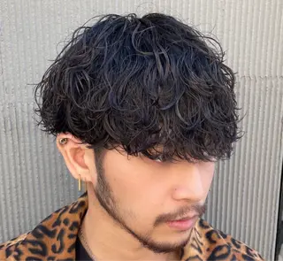 ミディアム パーマ ヘアアレンジ メンズ fifth Tokyo所属・fifth 石川 凪のヘアスタイル
