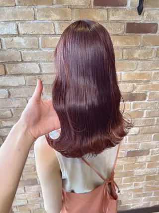 セミロング 🧡ミルクティー/ レイヤー🧡ショウナのヘアスタイル