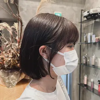 ショート ボブ・レイヤー 田中 励也のヘアスタイル