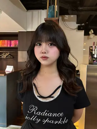 セミロング 🩶レイヤー/盛れる 顔まわり🩶フウカのヘアスタイル