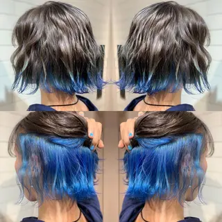 ショート カラー ヘアアレンジ 髪質改善×ハイトーン 中田啄也のヘアスタイル