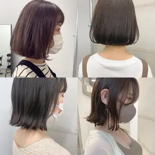 ショート カラー 透明感/オリーブ/ グレージュ/YUKAのヘアスタイル