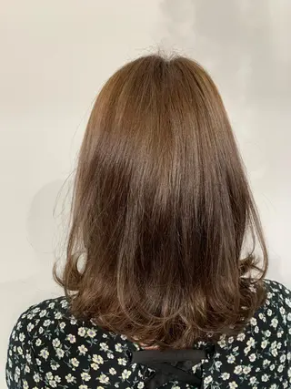 ミディアム カラー パーマ ヘアアレンジ 加藤 綾華のヘアスタイル