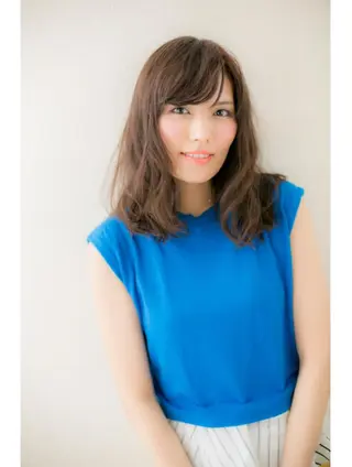 セミロング カラー motion所属・FUKUNAGA YUのヘアスタイル