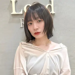 ミディアム レイヤー/ハッシュ/ ボブ/縮毛/内藤康太のヘアスタイル