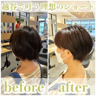 ショート カラー 渡部雄大 ショート／縮毛矯正のヘアスタイル