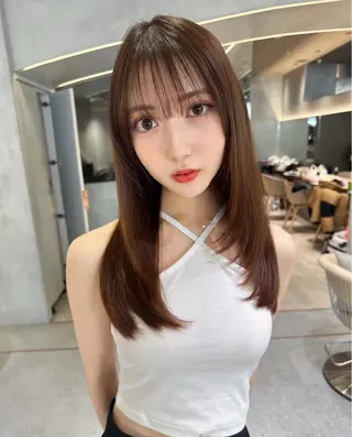 セミロング Lond Lūna所属・みく/韓国風艶カラー /透明感カラーのヘアスタイル