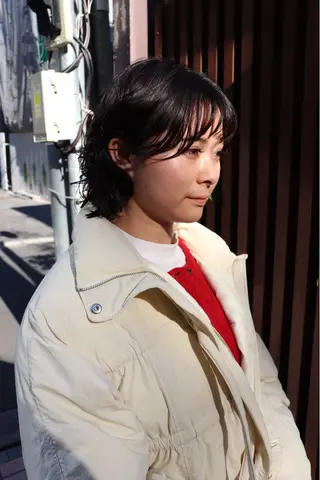 ミディアム パーマ 似合わせカット /パーマ岡本淳平のヘアスタイル