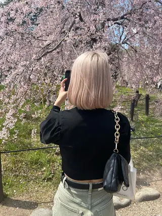 ショート カラー パーマ ヘアアレンジ ちひろ /似合わせカラーのヘアスタイル