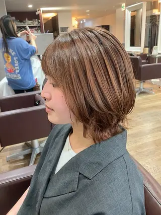 ミディアム カラー メンズパーマ/心斎橋 /四ツ橋駅/しょうまのヘアスタイル