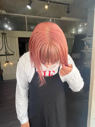 セミロング カラー ヘアアレンジ 心斎橋美容室 Junのヘアスタイル