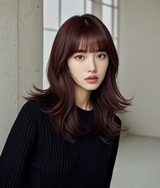 セミロング ウルフカット 811 大阪梅田 ウルフのヘアスタイル