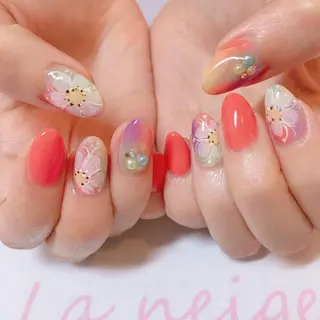 ネイル La neige* yuki 🥯🍑のネイルデザイン