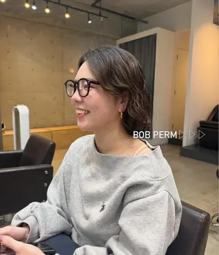 ミディアム デジタルパーマ/ ウェーブパーマ/神野のヘアスタイル