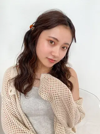 ミディアム カラー パーマ ヘアアレンジ 🌼memoto 東三国店🌼のマツエク・マツパデザイン