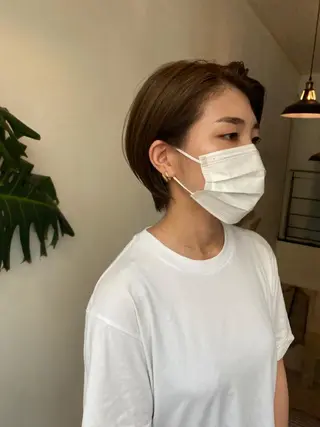 ショート カラー ヘアアレンジ ナカジ🌸ロブ/ボブ /前髪🌸のヘアスタイル