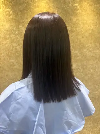 セミロング カラー アベ ミスズのヘアスタイル