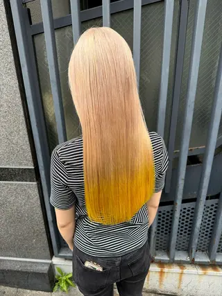 ロング カラー 【.ico】心斎橋/ ウルフ/飛田ゆうきのヘアスタイル