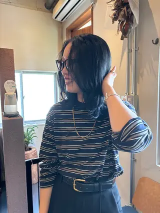 ミディアム カラー Chiho / 梅田 / ボブ/ パーマのヘアスタイル