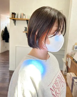 ミディアム カラー 江原 彩華のヘアスタイル