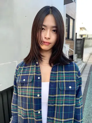 ミディアム 森田 博樹のヘアスタイル