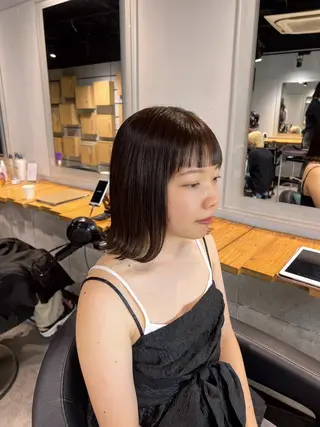 ミディアム カラー NANAMI🩵 大人可愛い韓国ヘアのヘアスタイル