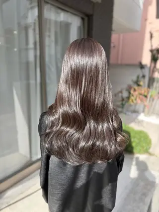 ロング カラー グレージュ/透明感/ 韓国ヘア/RISAのヘアスタイル